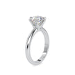 round cut solitaire diamond ring in white gold