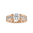 round cut tension lab-grown diamond ring in rose gold