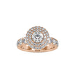 round double halo lab-grown diamond ring in rose gold