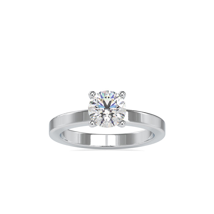 round prong lab-grown diamond ring in white gold