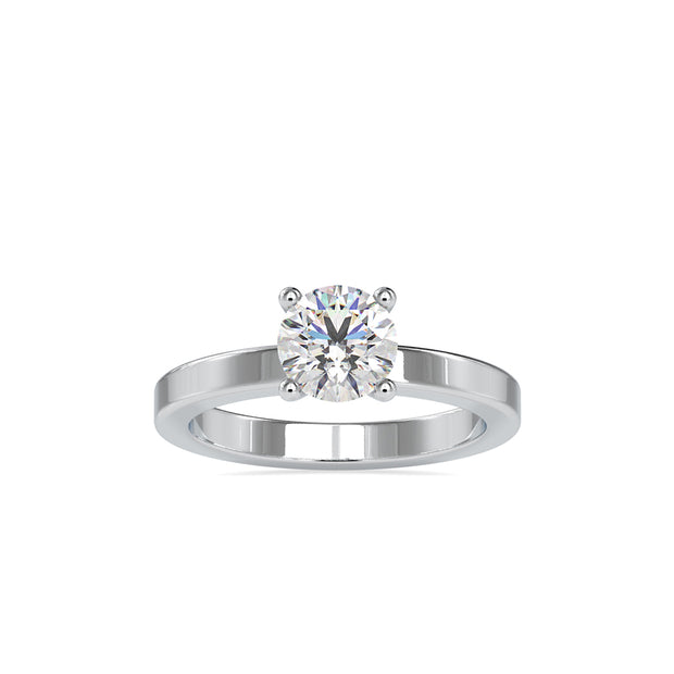 round prong lab-grown diamond ring in white gold