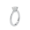round cut prong solitaire lab-grown diamond ring in white gold