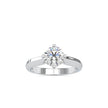 round cut solitaire lab-grown diamond ring in white gold