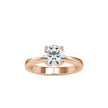 round cut solitaire lab-grown diamond ring in rose gold