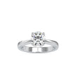round cut solitaire lab-grown diamond ring in white gold