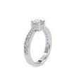round cut solitaire lab-grown diamond ring in white gold
