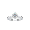round cut solitaire lab-grown diamond ring in white gold