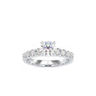 round cut solitaire lab-grown diamond ring in white gold