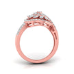 spiral marquise cut prong set diamond ring in rose gold