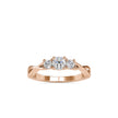 round three stone lab-grown diamond ring in white gold