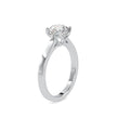 round cut solitaire lab-grown diamond ring in white gold