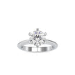 round solitaire lab-grown diamond ring in white gold