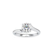 round cut solitaire lab-grown diamond ring in white gold