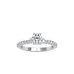 round solitaire lab-grown diamond ring in white gold