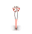 rose gold halo cluster lab-grown diamond ring