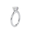 round cut solitaire lab-grown diamond ring in white gold