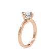 round cut solitaire lab-grown diamond ring in rose gold