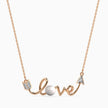 love arrow lab-grown diamond pendant necklace in rose gold