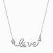 love arrow lab-grown diamond pendant necklace in white gold