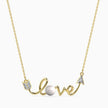 love arrow lab-grown diamond pendant necklace in yellow gold