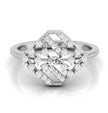 marquise cut prong set diamond ring in white gold