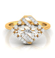 marquise cut prong set diamond ring in yellow gold