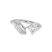 marquise and princess toi et moi lab-grown diamond ring in white gold