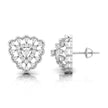 round diamond stud earrings in white gold