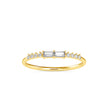 minimalist baguette diamond ring in yellow gold