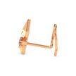 0.02Ct Three Pyramid Round Lab-Grown Diamond Gold Wire Coil Back Stud Nosepins