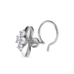 0.06Ct Flower Shape Round Lab-Grown Diamond Gold Wire Coil Back Stud Nosepins