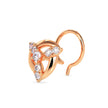 0.05Ct Floral Cluster Lab-Grown Diamond Gold Wire Coil Back Stud Nosepins