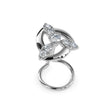 0.05Ct Floral Cluster Lab-Grown Diamond Gold Wire Coil Back Stud Nosepins