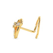 0.05Ct Floral Cluster Lab-Grown Diamond Gold Wire Coil Back Stud Nosepins