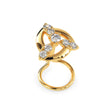 0.05Ct Floral Cluster Lab-Grown Diamond Gold Wire Coil Back Stud Nosepins