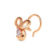 0.06Ct Pear Prong Lab-Grown Diamond Gold Wire Coil Back Stud Nosepins