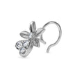 0.05Ct Leaf Style Flower Lab-Grown Diamond Gold Wire Coil Back Stud Nosepins