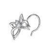 0.02Ct Butterfly Shape Round Lab-Grown Diamond Gold Wire Back Stud Nosepins
