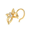 0.02Ct Butterfly Shape Round Lab-Grown Diamond Gold Wire Back Stud Nosepins