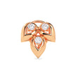 0.05Ct Leaf Drop Style Lab-Grown Diamond Gold Wire Back Stud Nosepins