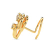 0.05Ct Leaf Drop Style Lab-Grown Diamond Gold Wire Back Stud Nosepins