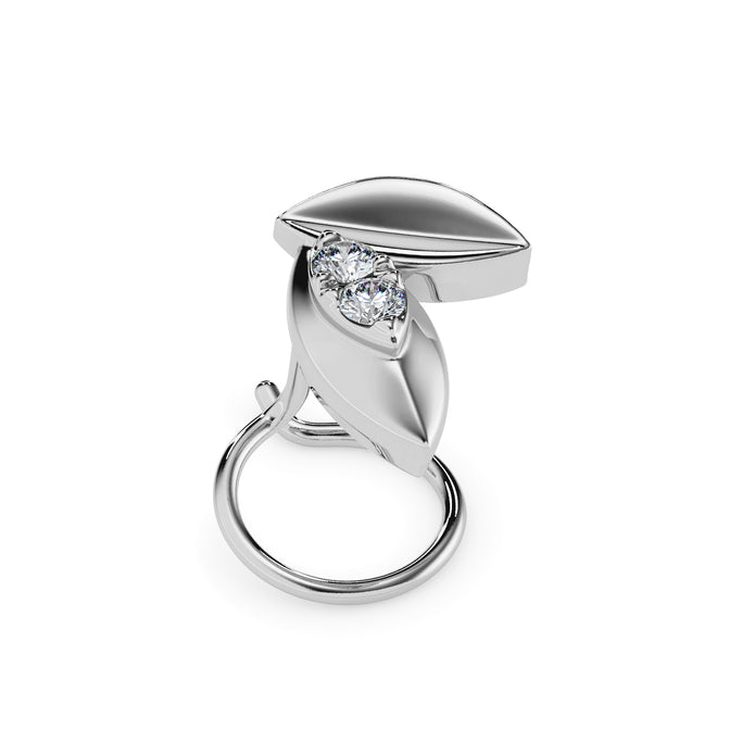 0.02Ct Round Two Stone Lab-Grown Diamond Gold Wire Back Stud Nosepins