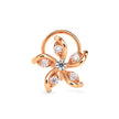 0.05Ct Floral Swirl Style Lab-Grown Diamond Gold Wire Back Stud Nosepins