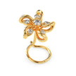 0.05Ct Floral Swirl Style Lab-Grown Diamond Gold Wire Back Stud Nosepins