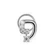 0.05Ct Round Triangle Shape Prong Lab-Grown Diamond Gold Wire Back Stud Nosepins