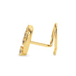 0.05Ct Round Triangle Shape Prong Lab-Grown Diamond Gold Wire Back Stud Nosepins