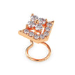 0.12Ct Triangle Halo Floral Cluster Lab-Grown Diamond Gold Wire Back Stud Nosepins