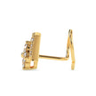 0.12Ct Triangle Halo Floral Cluster Lab-Grown Diamond Gold Wire Back Stud Nosepins