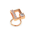 0.06Ct Square Shape Round Lab-Grown Diamond Gold Wire Back Stud Nosepins
