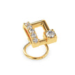 0.06Ct Square Shape Round Lab-Grown Diamond Gold Wire Back Stud Nosepins